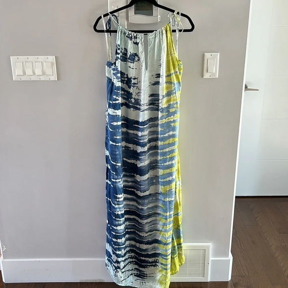 Young Fabulous & Broke Stevie Satin Halter Tie Dye Maxi Dress - Picture 7 of 8
